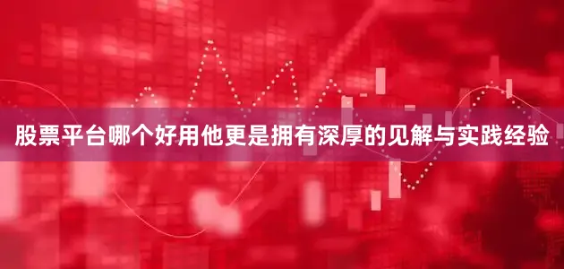 股票平台哪个好用他更是拥有深厚的见解与实践经验